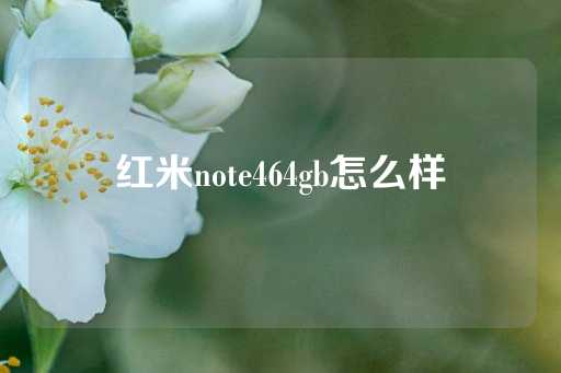 红米note464gb怎么样